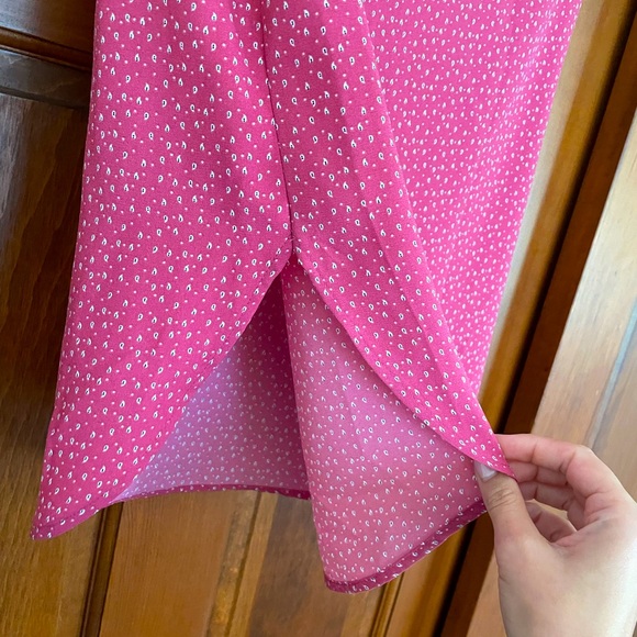 Gently used Lauren Conrad blouse in raspberry color - Picture 2 of 5